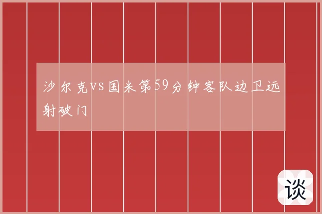 沙尔克vs国米第59分钟客队边卫远射破门
